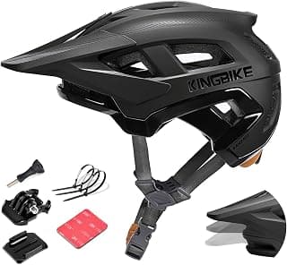 KINGBIKE NTA-8776 Mountain Bike Helmet Professional Ebike Helmets with 3-Level Adjustable Visor & Camera Mount E-MTB Helmet for Adults Men Women Youth E-Bike Safety Certified
