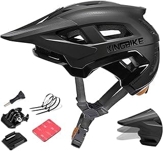 KINGBIKE NTA-8776 Mountain Bike Helmet Professional Ebike Helmets with 3-Level Adjustable Visor & Camera Mount E-MTB Helmet for Adults Men Women Youth E-Bike Safety Certified