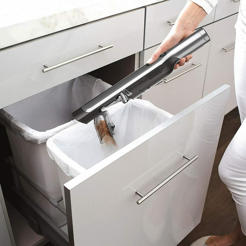 Shark WV201 WANDVAC Handheld Vacuum (Renewed) Lightweight at 1.4 Pounds with Powerful Suction, Charging Dock, Single Touch Empty and Detachable Dust Cup (WV201BLK Black)