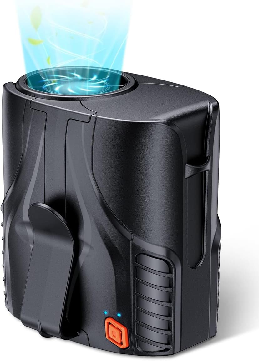 Portable Personal Waist Fan& Neck Fan, 14000RPM Brushless Motor, 40H Runtime Rechargeable, 6-Speed Quiet Operation, Clip-On Personal Body Cooling for Camping/Worksites/Outdoor B0DYNQ67CC