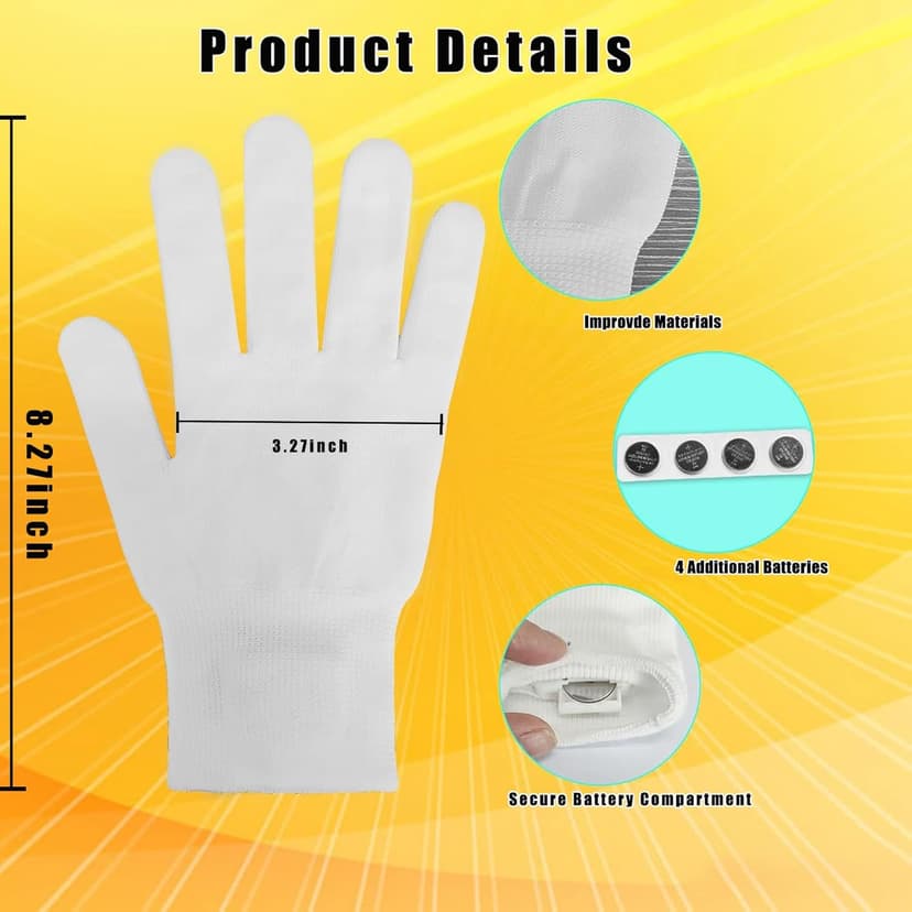 LED Gloves Toys for Boys Age 8-10 Light Up Gloves for Kids, Easter Gift Cool Fun Toys for 8-13 Year Old Boys Girls, Toys for Ages 8-13 LED Gloves Toys for Coolest 12 Year Old Boy Gifts