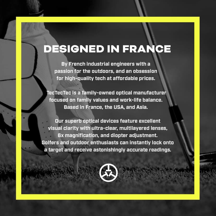 TecTecTec TecTecTec ULT-G Stylish, Lightweight and Multi-Functional Golf GPS Watch, Durable Wrist Band with LCD Display, Worldwide Preloaded Courses - Black