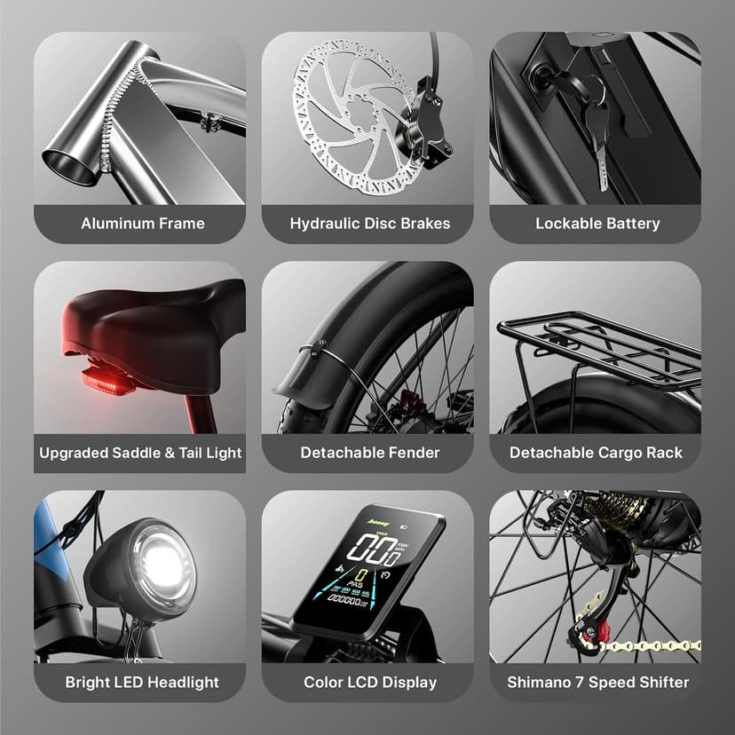 Electric Bike, Peak 2000W Full Suspension Ebike for Adults, 921.6WH Built-in Battery Mens Electric Bicycle 80 Miles Range Dual Hydraulic Brake, 26" Fat Tire Off Road E Bike for Mountain, Snow, Sand