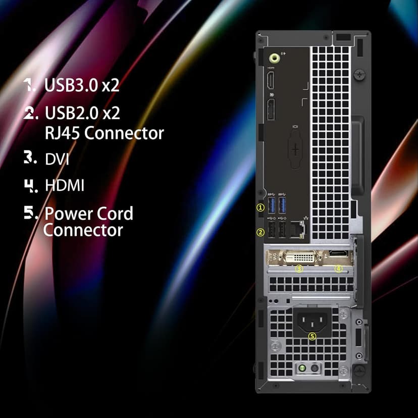 Dell RGB Gaming Desktop Computer, Intel Quad Core I5-6500 up to 3.6GHz, GeForce GTX 750 Ti 4G GDDR5, 16GB Memory, 512G SSD, RGB Keyboard & Mouse, 600M WiFi & Bluetooth 5.0, Windows 11 Pro (Renewed)