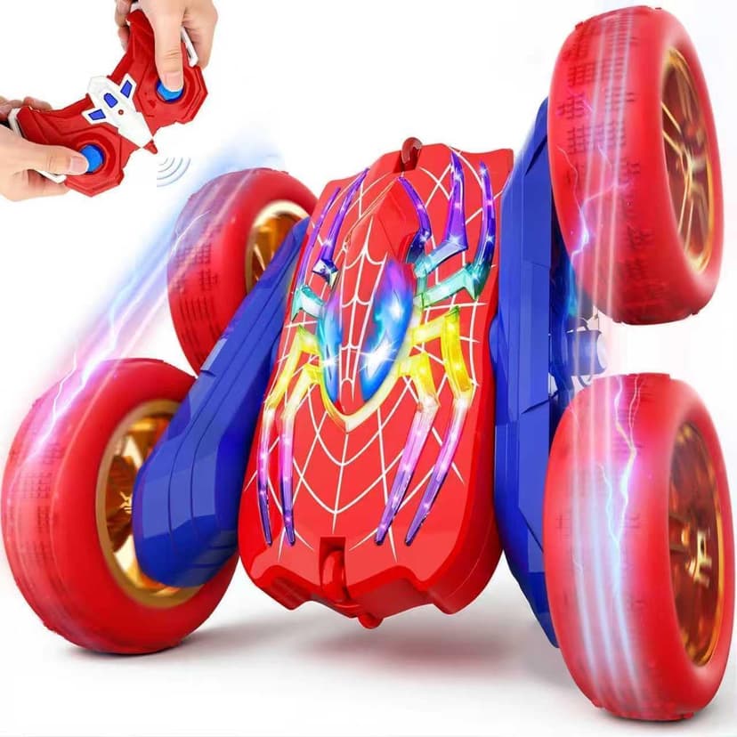 360°Flip Remote Control Car Toys for 3-12 Boy Toys, 4WD RC Cars Double-Sided with Glowing Hero Eyes & Legs, 2.4GHz Drift RC Stunt Race Car, Christmas Birthday Gifts for Boys Age 3 4 5 6 7 8 9 10 11 12
