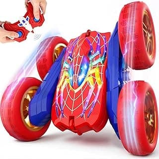 360°Flip Remote Control Car Toys for 3-12 Boy Toys, 4WD RC Cars Double-Sided with Glowing Hero Eyes & Legs, 2.4GHz Drift RC Stunt Race Car, Christmas Birthday Gifts for Boys Age 3 4 5 6 7 8 9 10 11 12
