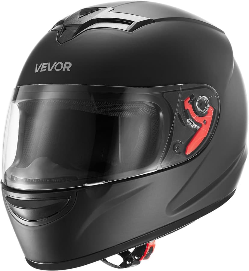 VEVOR Full Face Motorcycle Helmet DOT Approved, Dual Visor & Interchangeable Lens, Smart Street ABS Helmet Comfortable Motocross Helmet, Fit for Youth & Adults