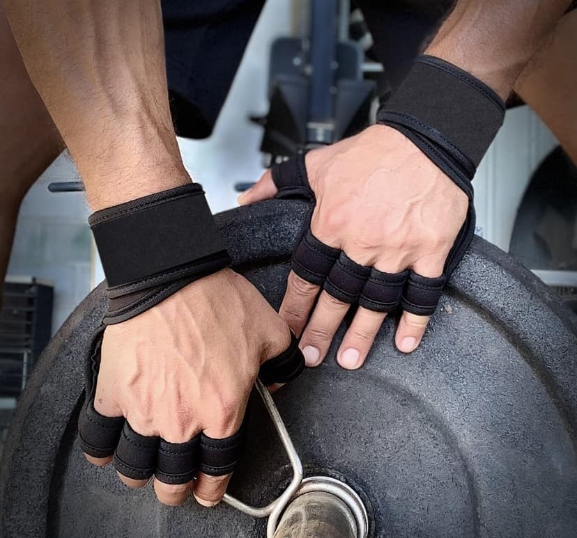 Dhabii Weight Lifting Gloves Compatible with Smart Watches, Ventilated Workout Gloves with Wrist Wraps for Men and Women- Great for Cross Training, Pull Ups, Gym, Workout.