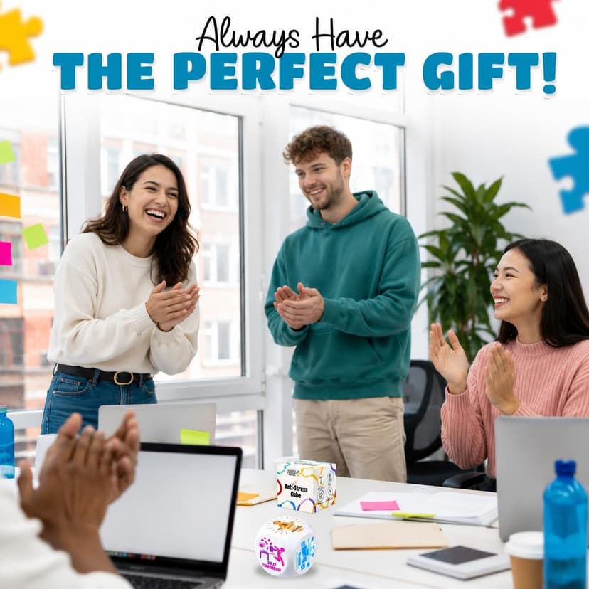 Stress squishy cube for office anxiety fidget breaks; funny coworker gift and white elephant gift for men and women Stress Cube – Squishy Fidget Toy for Adults, Quiet Stress Relief Desk Toy B0DRW6W926