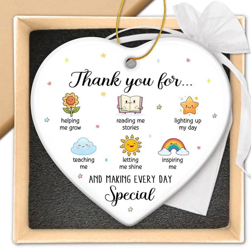 ZAGKOO Teacher Ornament - Christmas Teacher Gifts for Women, Men - First Day Ideas for New Teachers, Daycare, Preschool, Kindergarten - Thank You Appreciation Keepsake, Retirement, End of Year