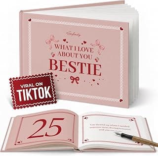 Customized Bestie Book, Friendship Gifts For Women Birthday, Personalized Christmas Gift for Best Friends What I Love About You Bestie Gifts, Fill In The Blank Book For Best Friends B0GTTKBPBX