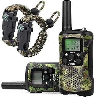 Walkie Talkies for Kids 22 Channel 2 Way Radio 3 Miles Long Range Handheld Walkie Talkies Durable Toy Best Birthday Gifts for 6 Year Old Boys and Girls fit Adventure Game Camping (Green Camo 1)