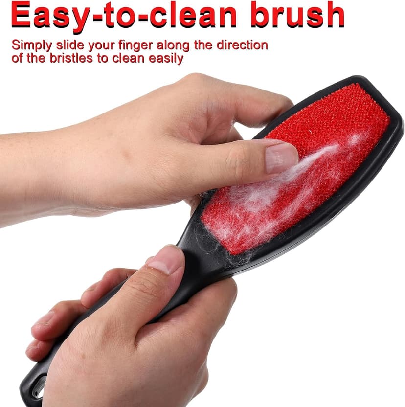 3 Pack Lint Brushes for Clothes, Double-Sided Lint Remover Brush, Reusable Pet Hair Remover, Sheet and Carpet Cleaning Brush for Clothes Sheet Carpet Furniture Fabric
