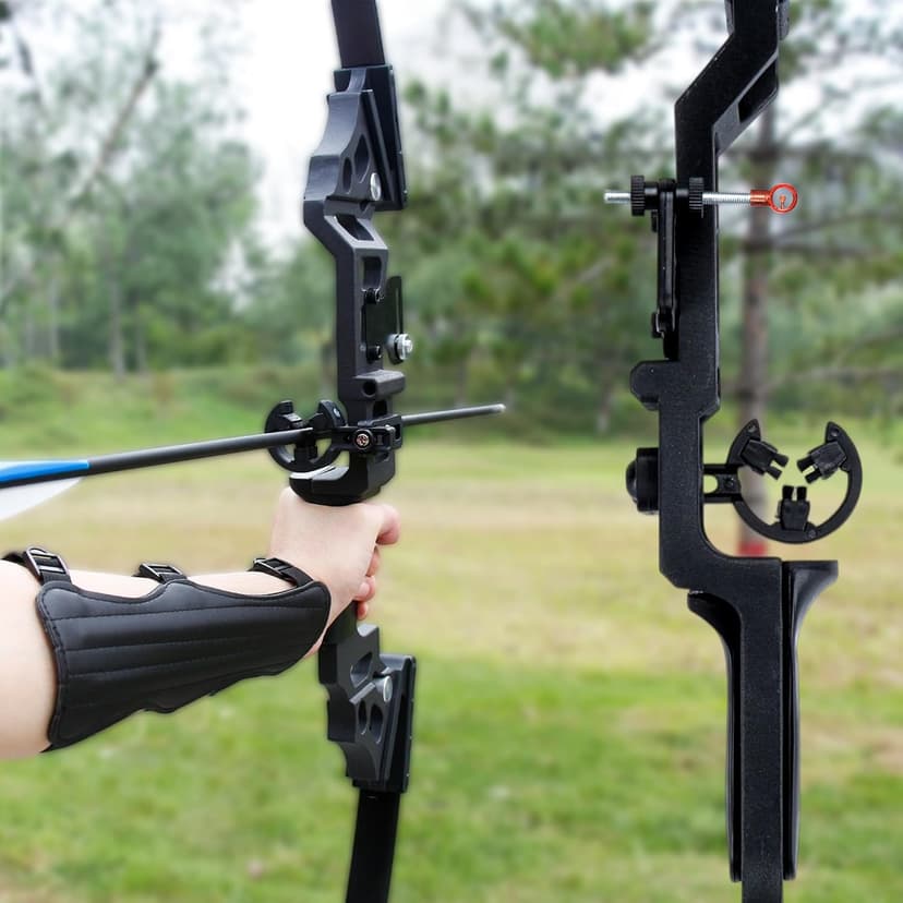 Recurve Bow and Arrow Set for Adults, 30–40lbs Right-Handed Archery Kit with Carbon Arrows & Accessories for Outdoor Target Practice