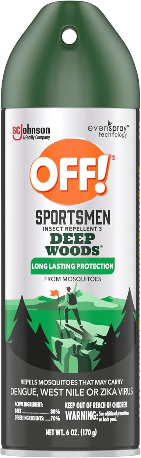 OFF! Deep Woods Sportsmen Insect Repellent Spray for Hunting Camping and Fishing 6 Ounce (Pack of 2)