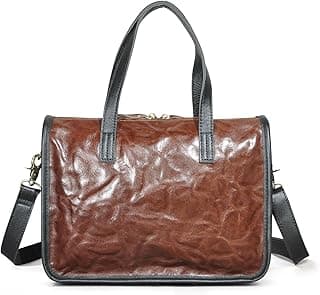 Sling Shoulder Bag for Men and Women, Genuine Leather Messenger Bag Satchel for Business Outdoor and Travel Laptop Case