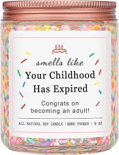 18 Year Old Birthday Gifts for Daughter, Friend, Sister, Niece, Creamy Vanilla with Sprinkles Homsolver 18th Birthday Gifts for Girls, 18th Birthday Decorations Candle B0DCB8F4K5