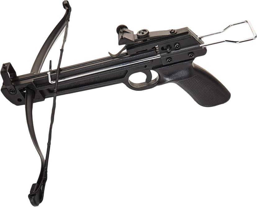 Tactical Crusader Hand Held Hunting Archery 50LB Pistol Crossbow Gun, Black (Darts Color May Vary)