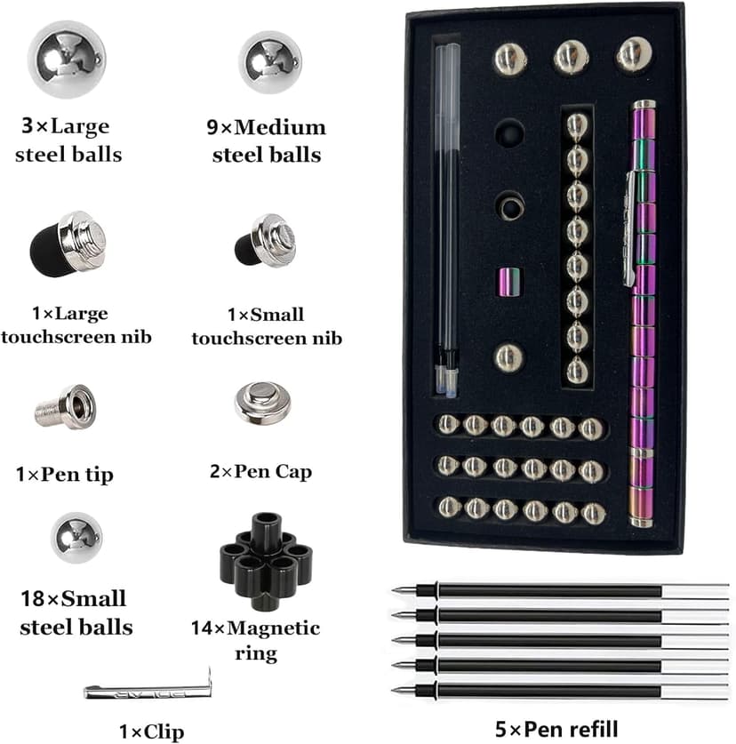 Fidget Pen Toys For Ages 8-13 - Magnetic Pen Magnets For Kids - Teen Girl Boy Gift Trendy Stuff - Gift For Teenage Boys Girls - Cool Things Toy For Boy Age 8-12 - Gift For 10 11 12 13 14 Year Old Girl