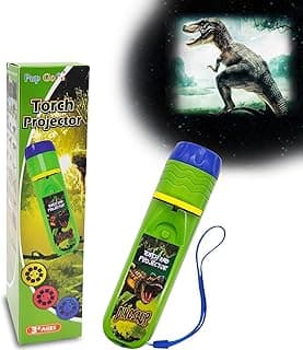 Pup Go Dinosaur Toys for Kids 3-7, Dinosaur Flashlight Focusable Projector Light with 24 Realistic Dino Images, Kids Night Light, Best Gift Cool Dinosaurs Toys for 3 4 5 6 7 Year Old Boys Girls
