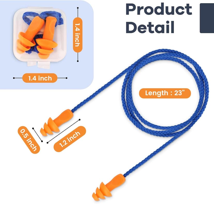 Shooting Ear Protection for Gun Range, 10 Pairs Ear Plugs for Noise Reduction, Hearing Protection for Shooters, Ear Plugs for Shooting, Silicone Ear Plugs