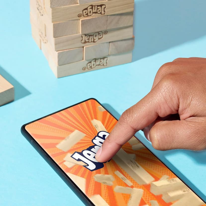 Official Hasbro Games Jenga Game | Digital Die for 6 More Ways to Play | Original Wood Block Game | Stacking Tower | Ages 6+ | 1+ Players | Party Games