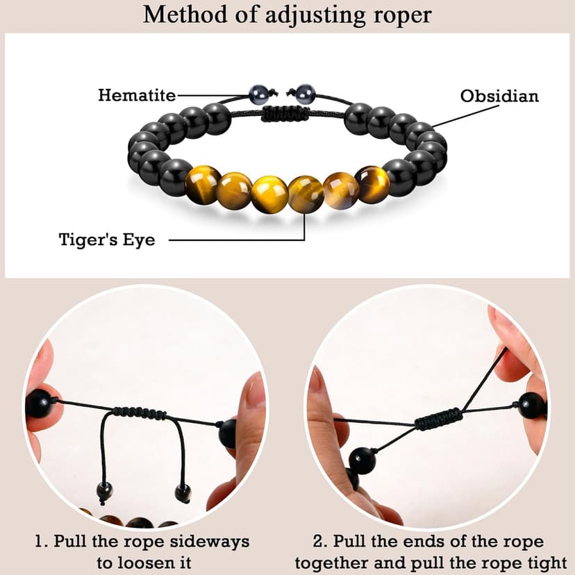 Sereney Christmas Gifts for Him Son Boys Bonus Dad Father Men Boyfriend Grandson Friend as Triple Protection ID Bracelets Birthday Gifts for 9 10 11 12 13 15 16 17 18 21 30 40 50 60 Year Old Men