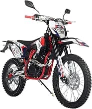 X-PRO Titan DLX 250cc Gas Dirt Bike Pit Bike Adult Bike,Big 21"/18" Wheels, Zongshen Engine! (Red)