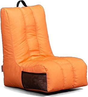 Big Joe Video Lounger Bean Bag Chair, Tangerine Smartmax, 2 feet