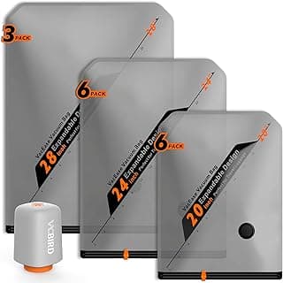 Rechargeable Wireless Pump Travel Storage Bags Set - 15 Pack Portable Space Saver Bags for Travel & Home - Vacuum Compression Packing Seal for Clothes, Blankets, Seasonal Storage