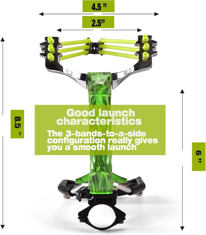 NERUB Hunting Professional Slingshot Set Wrist Slingshot Rocket Hunting Slingshots with Heavy Duty Launching Bands High Velocity Hunting Catapults