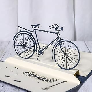 Pop up Card for Birthday Anniversary Thank You Retirement Travel Graduation Bon Voyage-Bicycle Card for Cyclist B0DSKY6PGH