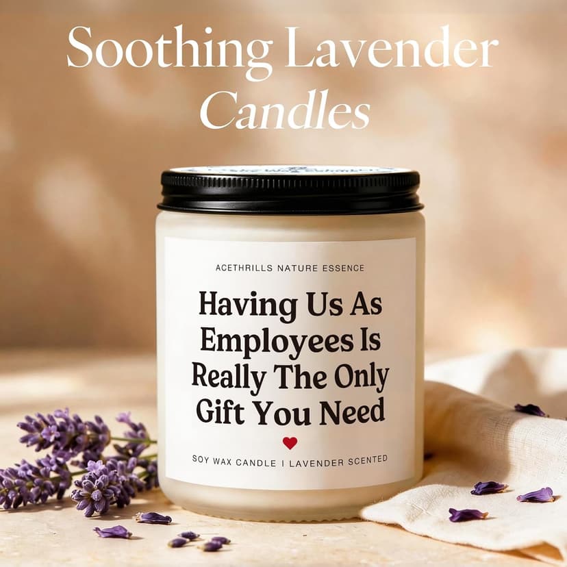 Boss Day Gifts for Women, Clean Burn, Boss Lady Gifts for Women, Non Toxic, Soy Wax Bosses Day Gifts for Women Men - 7 Oz Lavender Scented Candle B0G1M9GPNW