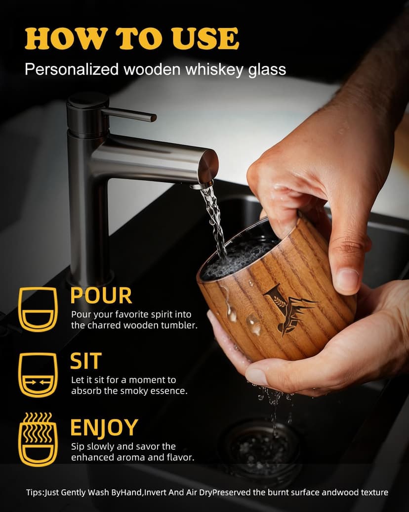 Whiskey Bourbon Gifts for Men Brother Him Personalized Charred Wooden Bourbon Drinkins Glass, Eneraved Whiskey Tumbler Cup J Birthday Gifts for Men Dad Husband Whiskey Glass Anniversary Groomsmen Gift B0FRLJKQFP
