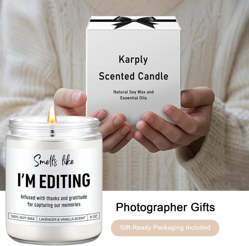 Candle, Photography Gifts for Photographers Men, Women, Photographer Gifts, Christmas, Cool Funny Presents for Photographers, Wedding, Camera Lovers, Videographer, Video Editor, Film Maker B0F8B53HLT