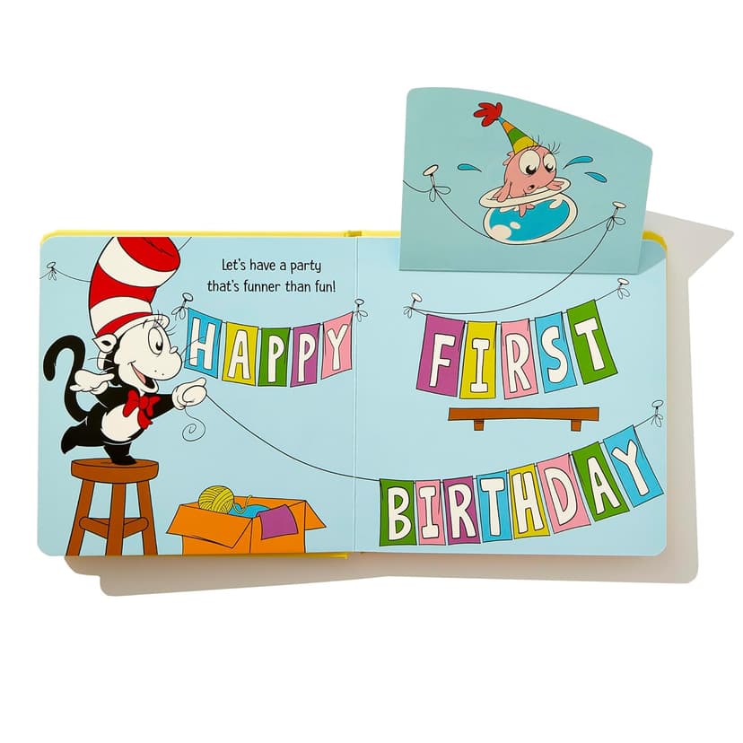 Happy First Birthday! With Dr. Seuss Babies: An Interactive Lift-the-Flap Board Book with a Mirror (Dr. Seuss Babies Board Books) 0593813359