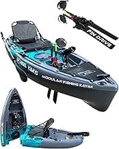 Reel Yaks Raptor Modular Fishing Kayak - 9.5ft Lightweight Sit On Top Kayak for Adults & Youth - Stable & Portable, Ideal Space-Saving Design for Travel - 380lbs Capacity