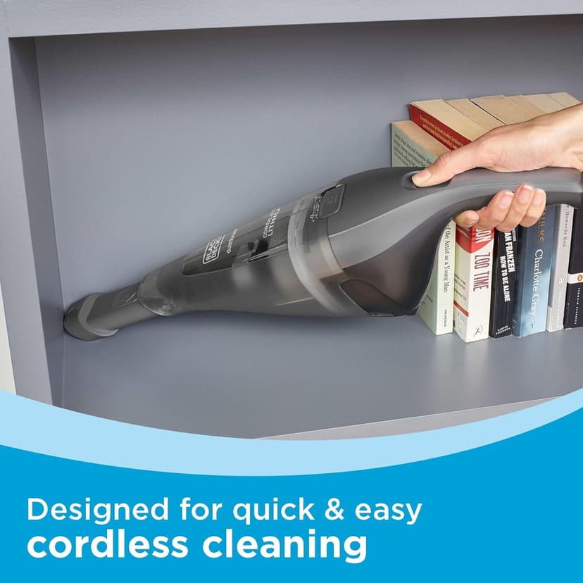 BLACK+DECKER dustbuster Handheld Vacuum, 8V Cordless, Hand Vacuum for Quick Cleanup with Crevice Tool and Washable Filter (HNVC220BCZ01)