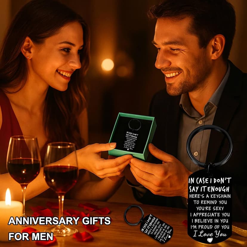 Gifts for husband Boyfriend I Love You Gifts for Him Her Wife Girlfriend Mens Stocking Stuffers, Gift Box, Engraved Keyring Boyfriend Keychain Husband Anniversary Christmas Valentines Birthday Gifts B0DSS766P4