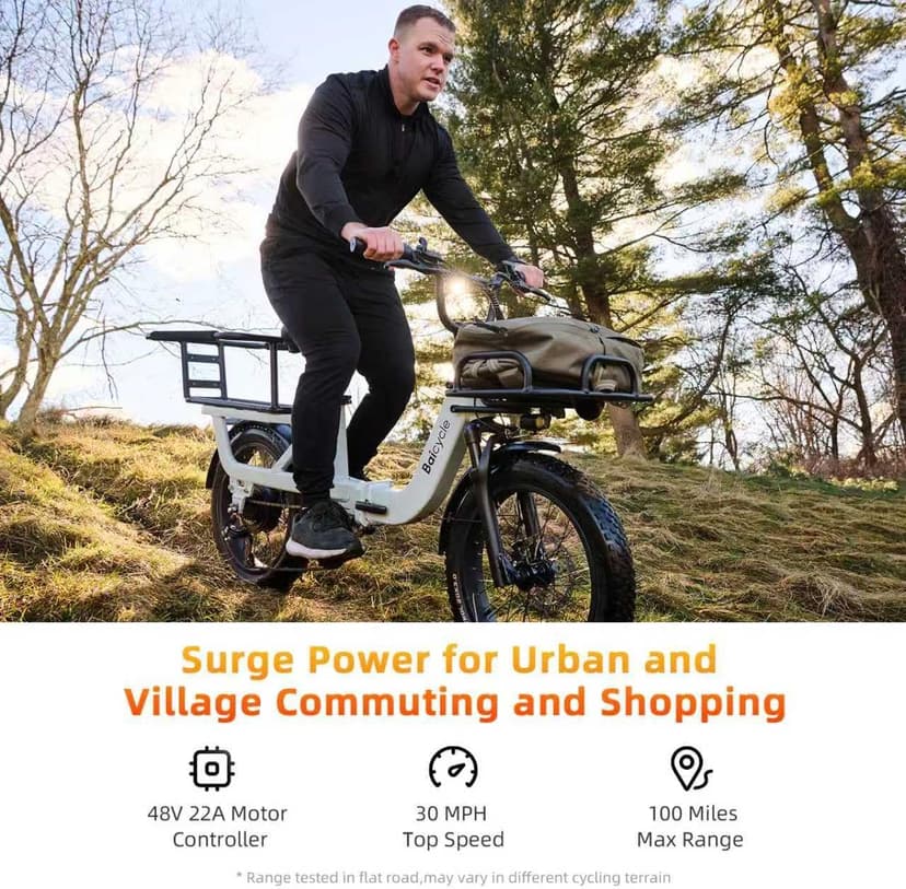 Upgraded Electric Bikes for Adults with 750W/1500W Peak Motor 20" Fat Tire E Bike with 28 MPH 90 Miles Max Range 48V Removable Battery EBike Electric Bicycle Commuter Ebikes