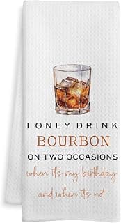 Bourbon Gifts Kitchen Bar Towels, Gifts for Whiskey Lovers Dish Tea Towel, Bourbon Lover Decorative Hand Towels for Kitchen Bar Cart Decor, 16x24 Inch B0FNDNMVDV