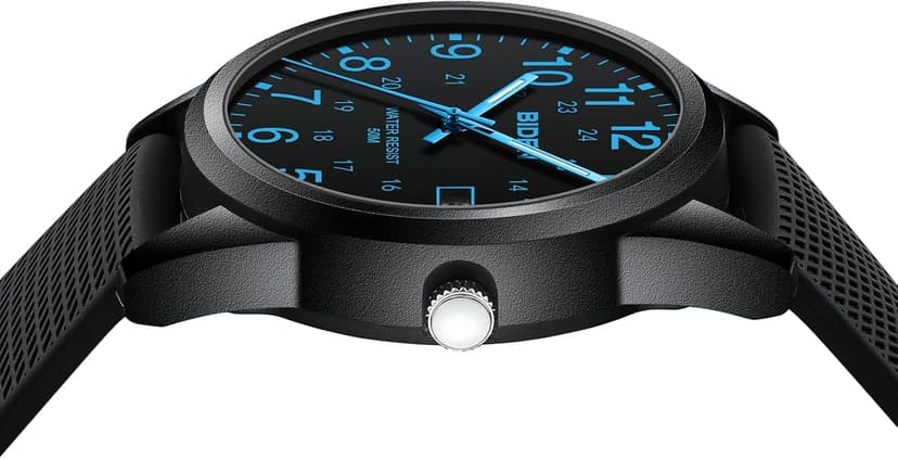 LN LENQIN Mens Watches Analog Quartz Sports Unisex 30M Waterproof Nurse Watch for Men Women Medical Professionals Military Time with Second Hand Glowing Easy to Read Dial