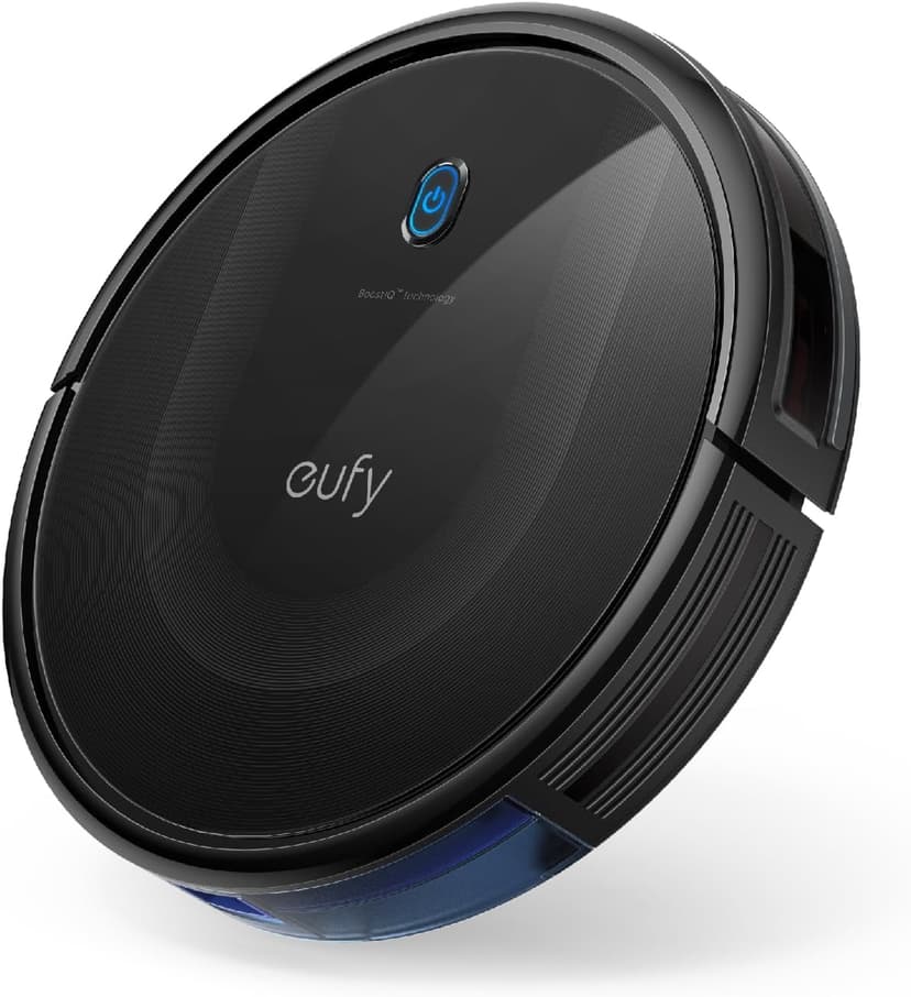 eufy Like-New BoostIQ RoboVac 11S MAX, Robot Vacuum Cleaner, Super-Thin, Powerful Suction, Quiet, Self-Charging Robotic Vacuum Cleaner, Cleans Hard Floors to Medium-Pile Carpets, Black (Renewed)