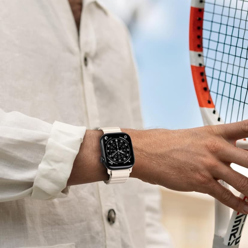 Magnetic Sport Bands for Apple Watch Band 40mm 38mm 41mm 42mm 44mm 45mm 46mm iWatch bands for Women Men,Silicone Loop Strap Wristband for Apple Watch Series 11 10 9 8 7 6 5 4 3 SE 3/2nd Ultra/3/2 49mm