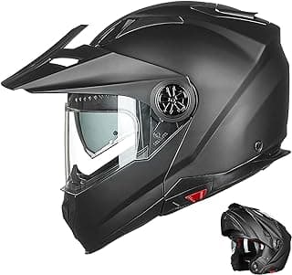 ILM Motorcycle Full Face Modular ATV Helmet Three in One Snowmobile Casco with Pinlock Anti Fog Visor for Men Women DOT Model 909F