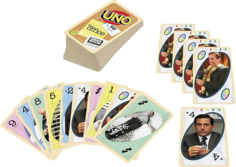 TV Show Themed Deck with Special Kevin's Famous Chili Rule for Kids, Teens and Family Night. Mattel Games UNO The Office Card Game, Ages 7+, 2-10 Players B084L2ZG4D