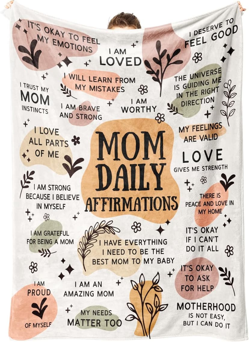 BaubleDazz New Mom Gifts Blankets, Pregnancy Postpartum Gender Reveal First Time Mommy Present, Mothers Day Birthday Gifts for Mom(50"X 60")