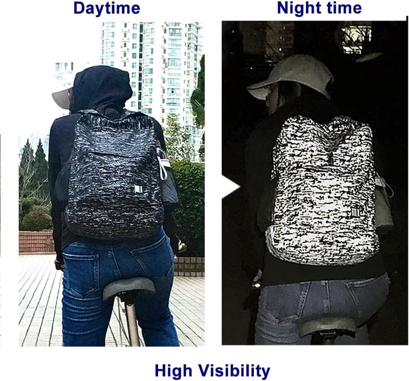 Reflective Backpack, High Visibility Backpack for Commuters Ride Motorcycle Bike, Water Resistant Bags Fit 15.6-Inch Laptop for Work and Travel