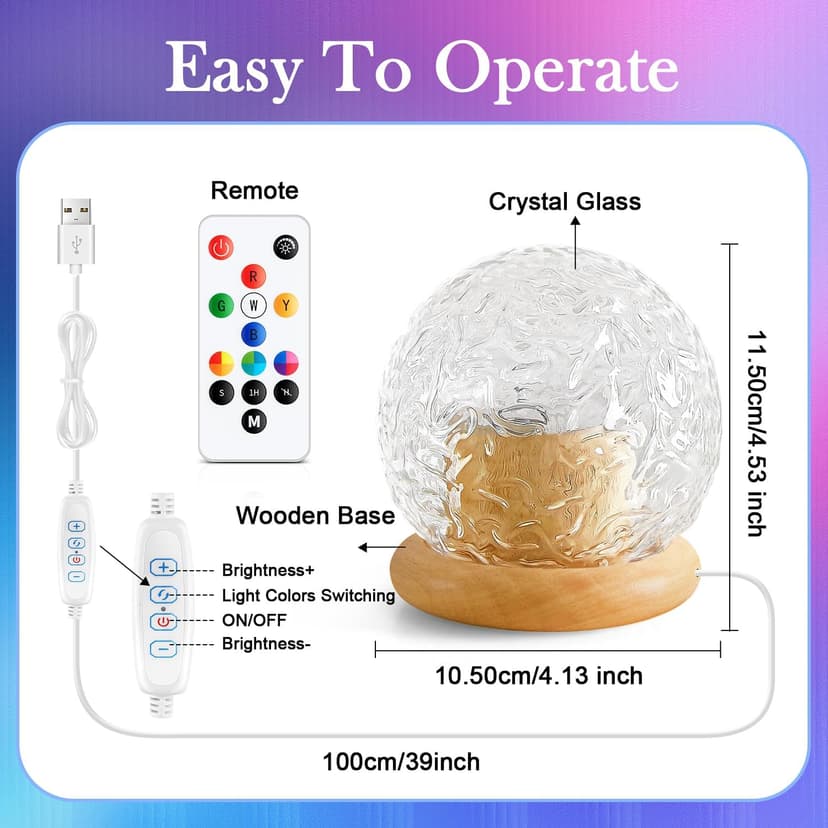3-in-1 Sunset/Ocean/Northern, Remote, 6 Brightness, 1 Hr Timer, Made of Glass & Wood, Bedroom, Bathroom, Dorm,Halloween Light Ambient Lighting, 16 Colors Led Lights for Bedroom, Gift Ideas, Room Decor B0DG92NWYG