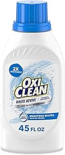 OxiClean White Revive Whitener & Stain Remover Liquid Additive, Water-Activated Oxygen Bleach for Laundry, 45 fl oz